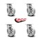 Service Caster 6 Inch V Groove Semi Steel Wheel Swivel Caster Set with Roller Bearings SCC SCC-30CS620-VGR-4 - alternate 5